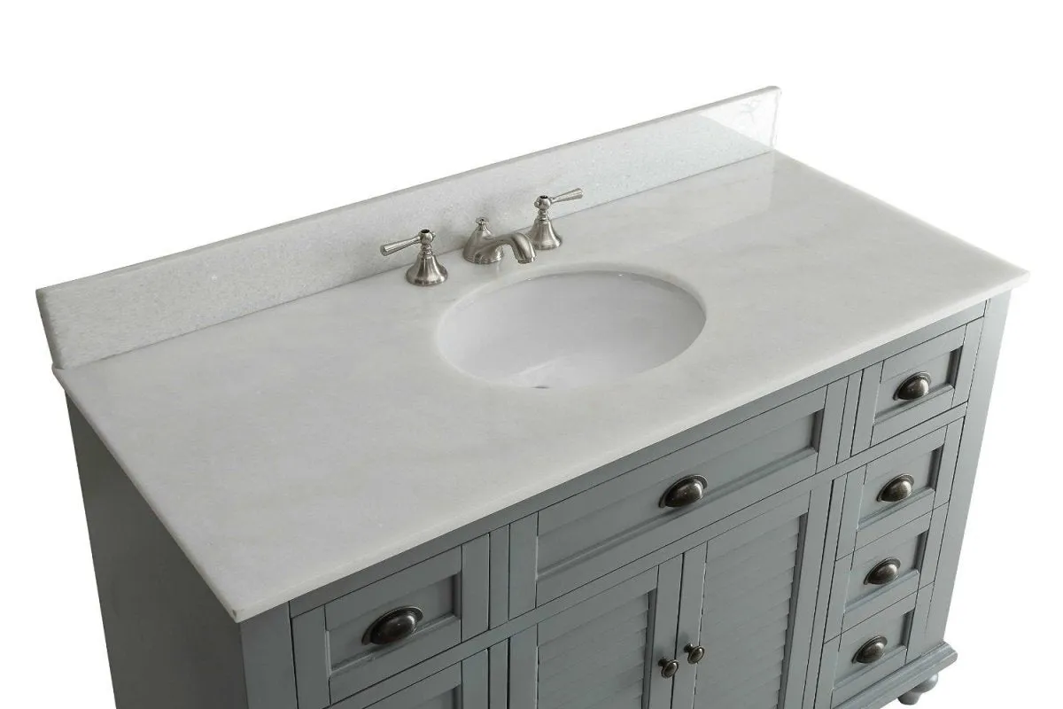 49" Benton Collection Cottage style Glennville Bathroom Sink Vanity GD28329CK (Grey)