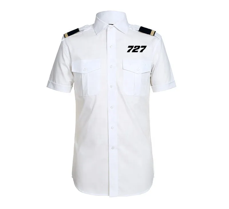 727 Flat Text Designed Pilot Shirts