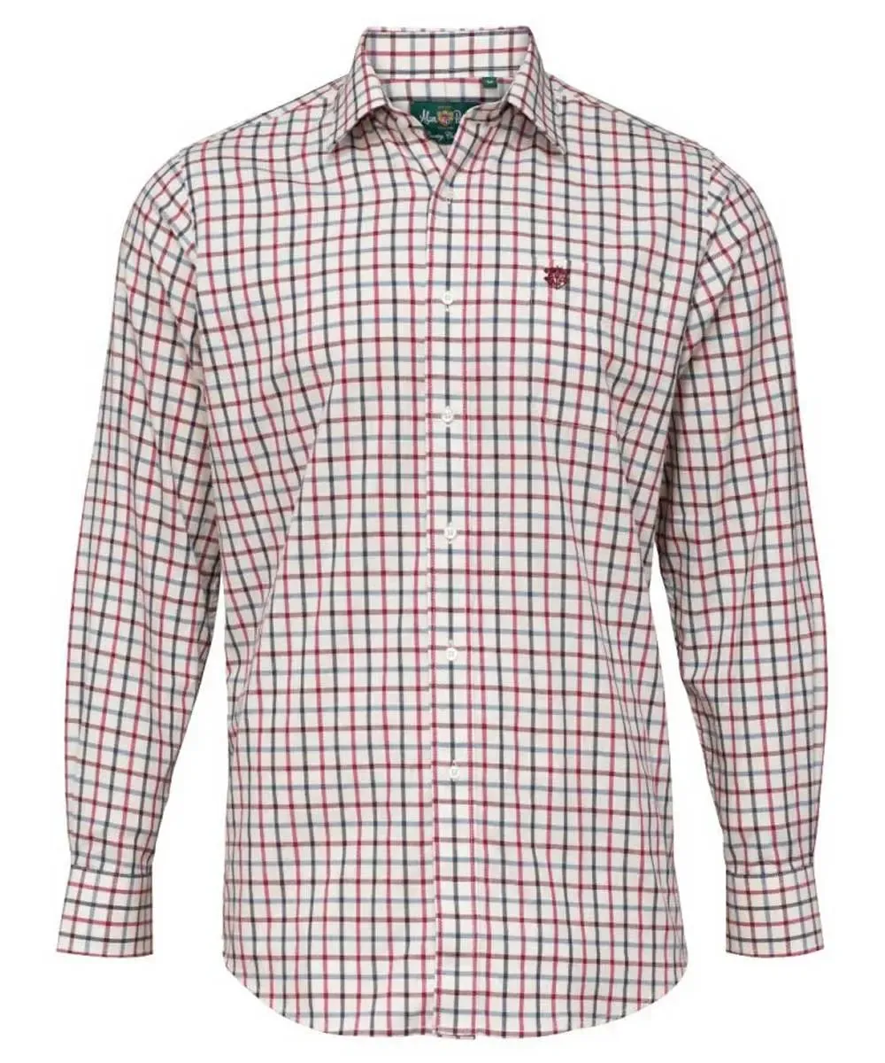 ALAN PAINE Ilkley Shooting Shirt - Kids Country Check - Red