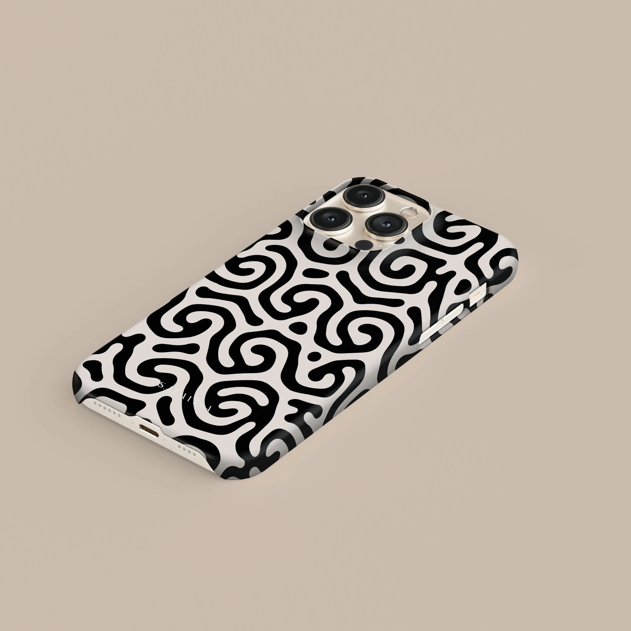 Black & White Curl Phone Case