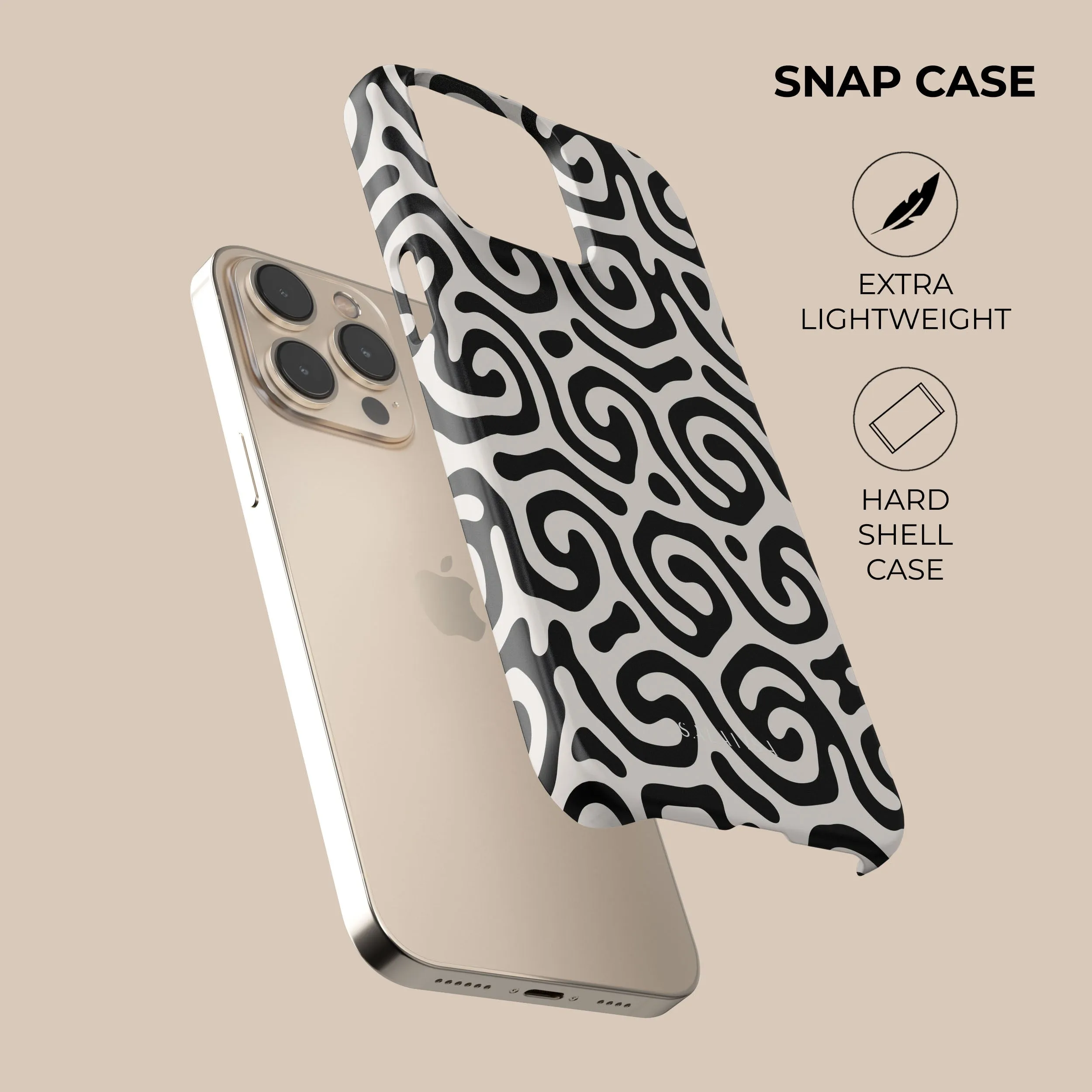 Black & White Curl Phone Case