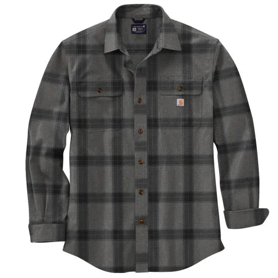 Carhartt Loose Fit Heavyweight Flannel Long-Sleeve Plaid Shirt | Aphsalt