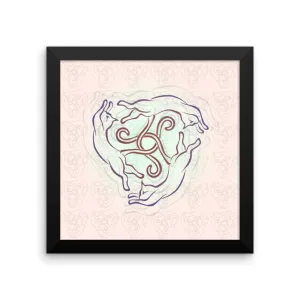 CATS CIRCLE Framed poster