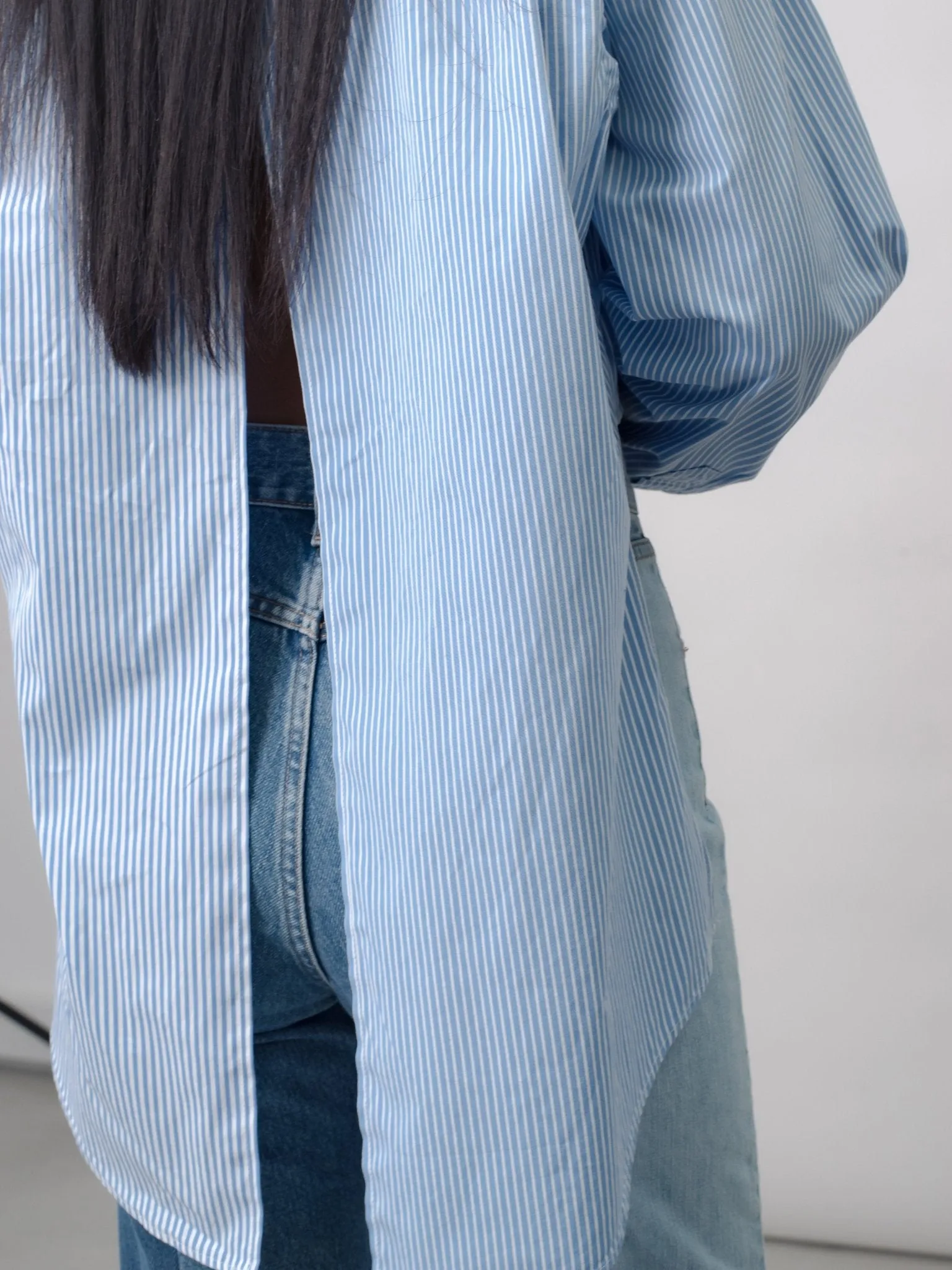 Cindy Shirt Stripe Cotton Poplin Blue