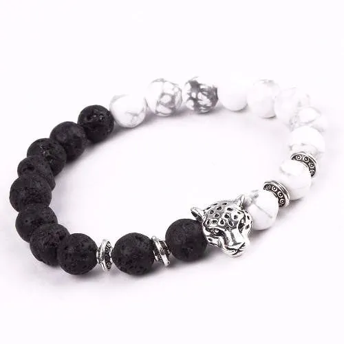 Classy Men Black/White Leopard Bracelet