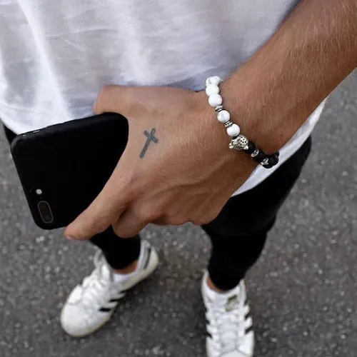 Classy Men Black/White Leopard Bracelet