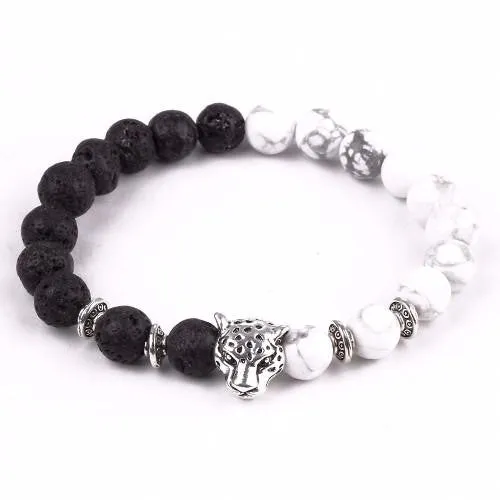 Classy Men Black/White Leopard Bracelet