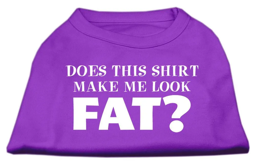 Does This Shirt Make Me Look Fat? Screen Printed Shirt Purple XL (16)