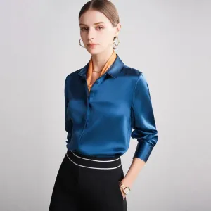 Elegant Mulberry Silk Blouse with Office Lady Style - Lightweight & Breathable