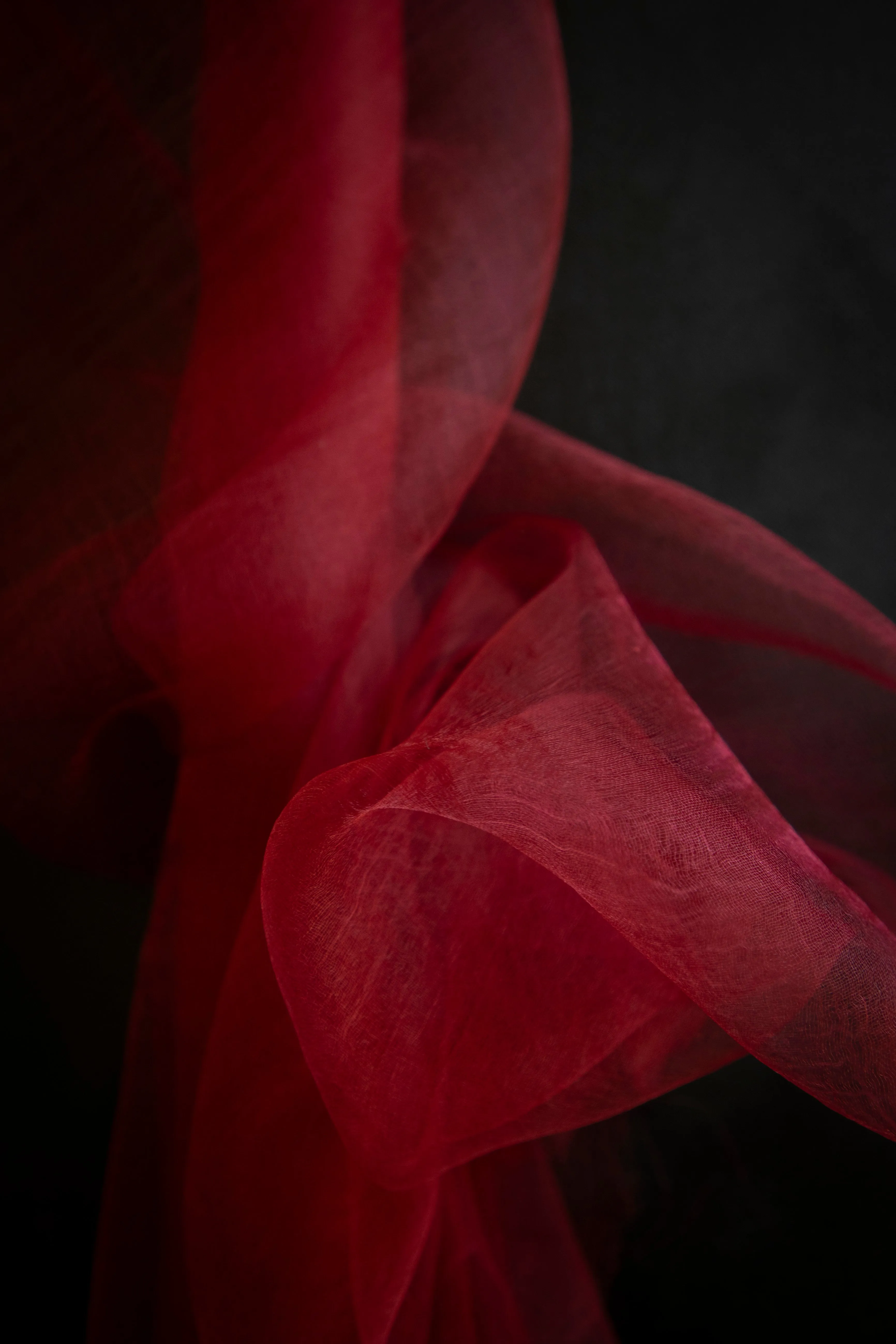 Garnet Red {Gossamer Silk Fabric}