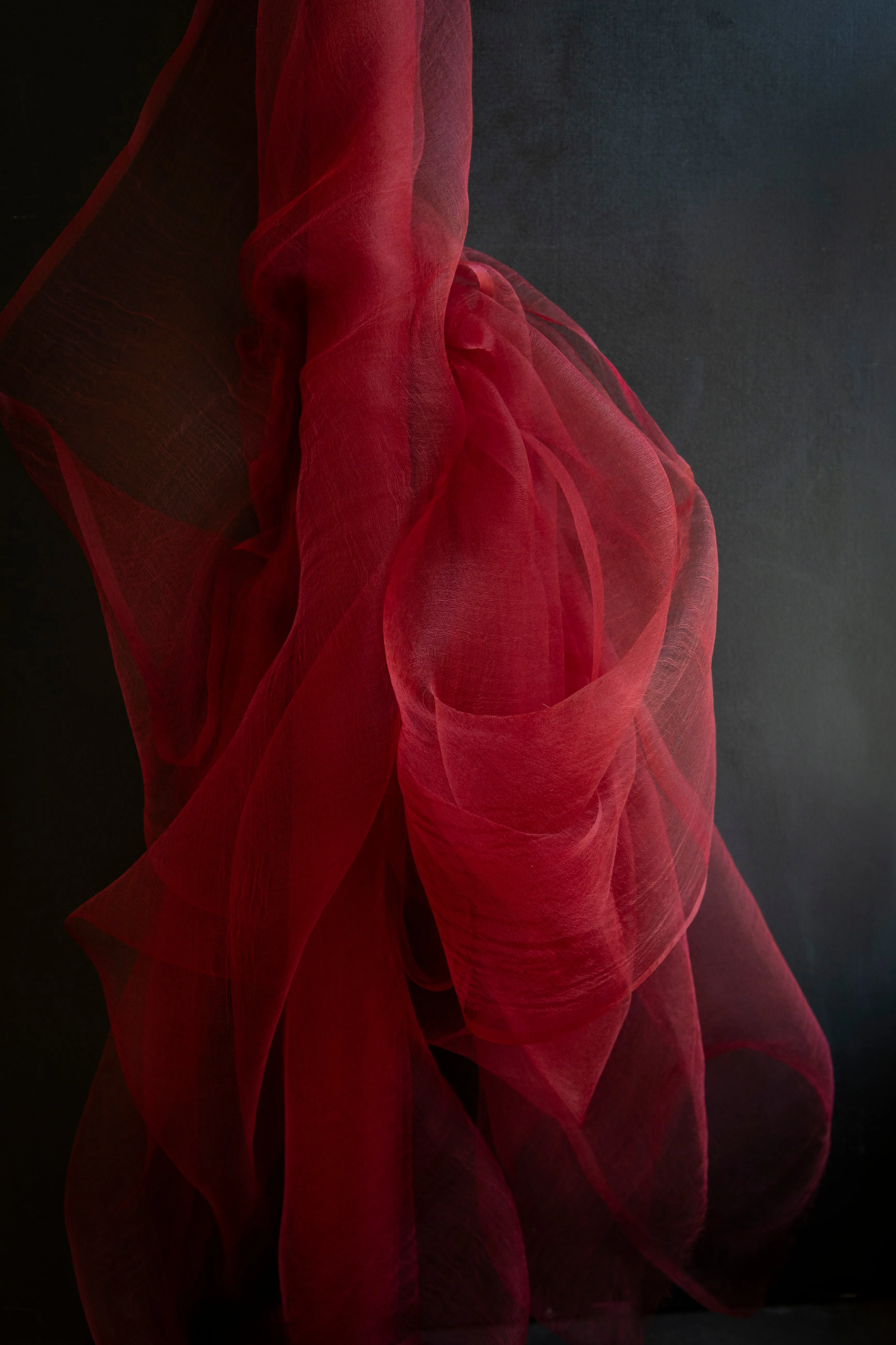 Garnet Red {Gossamer Silk Fabric}