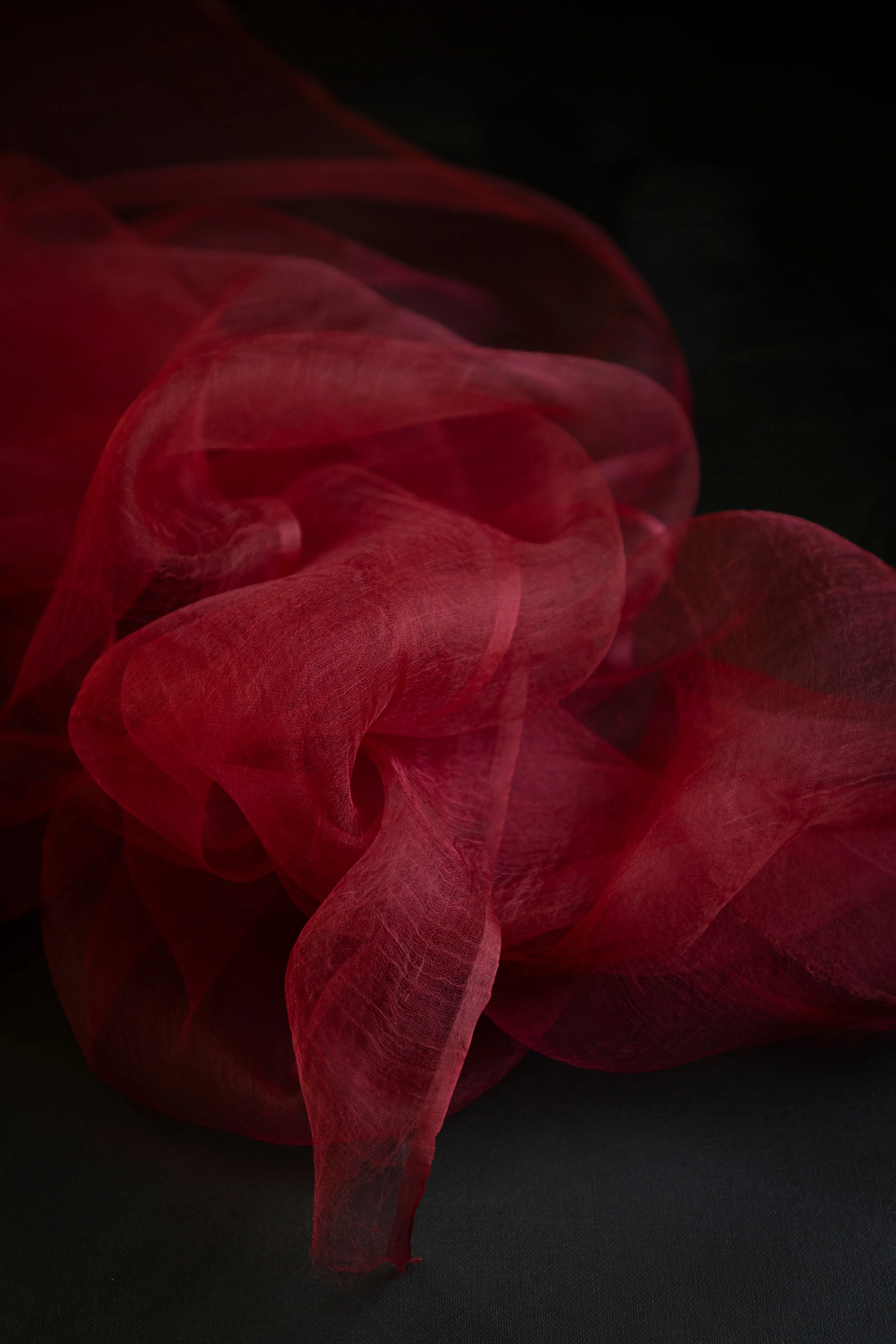 Garnet Red {Gossamer Silk Fabric}