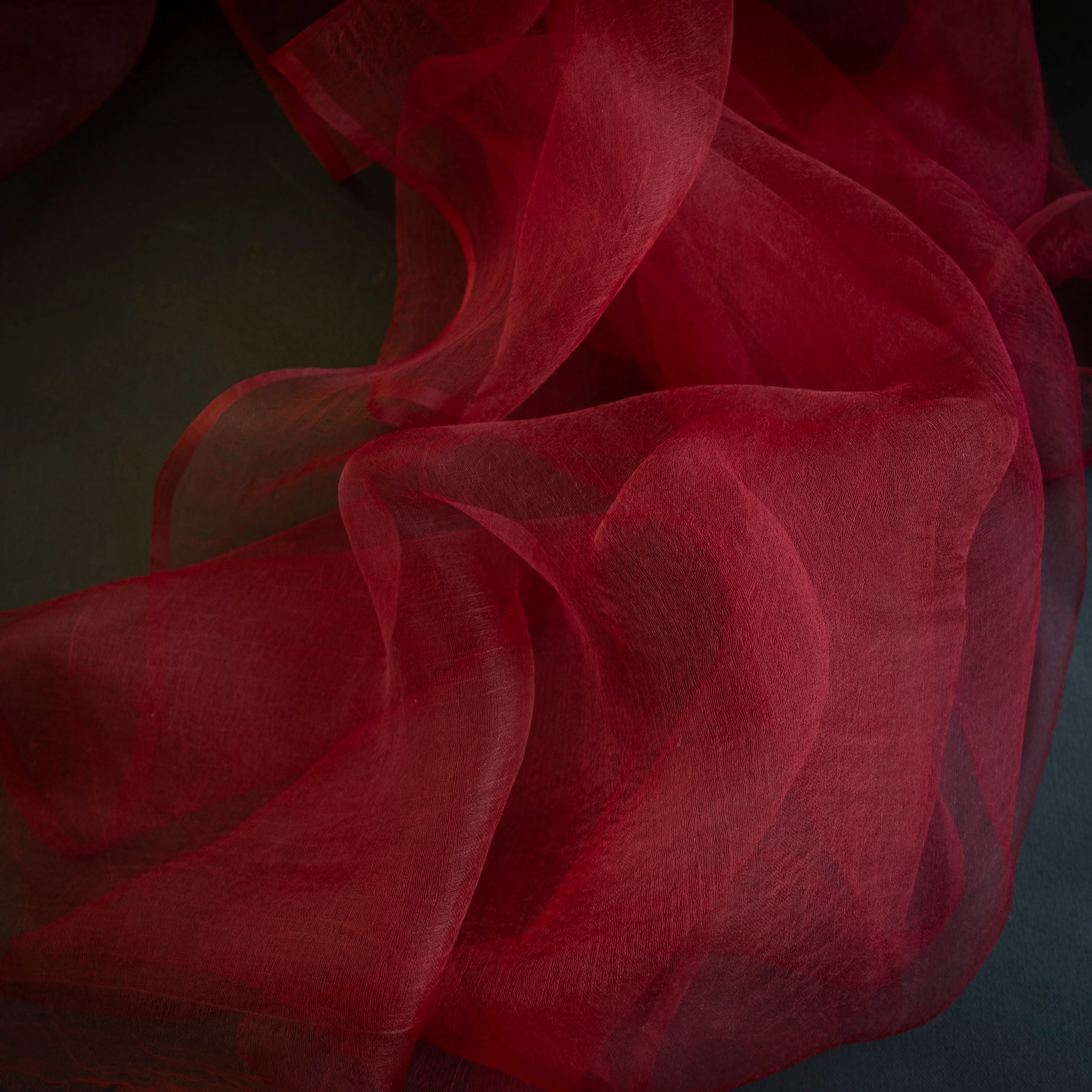 Garnet Red {Gossamer Silk Fabric}