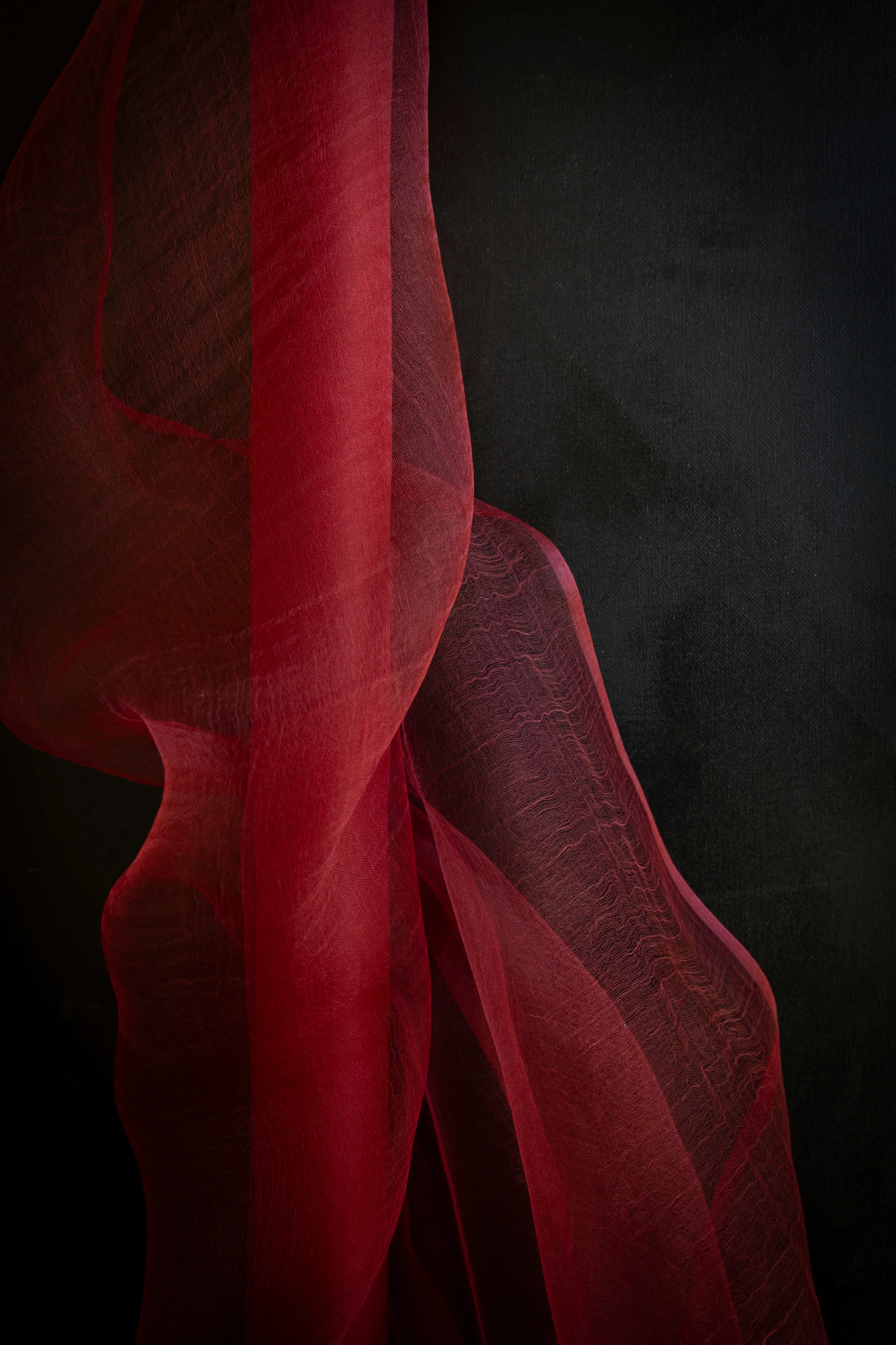 Garnet Red {Gossamer Silk Fabric}