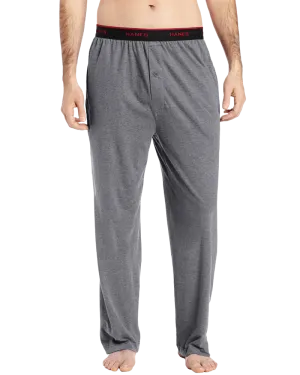 Hanes men's big knit pant with set-on elastic