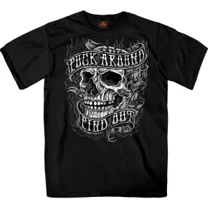 Hot Leathers F Around Find Out Skull T-Shirt GMS1546