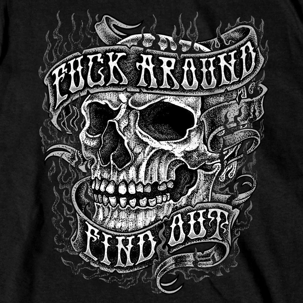 Hot Leathers F Around Find Out Skull T-Shirt GMS1546