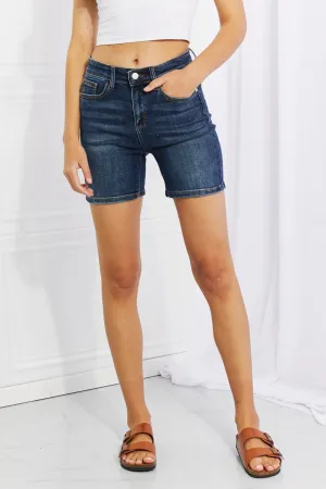 Judy Blue Natalie High Rise Mid-Length Shorts