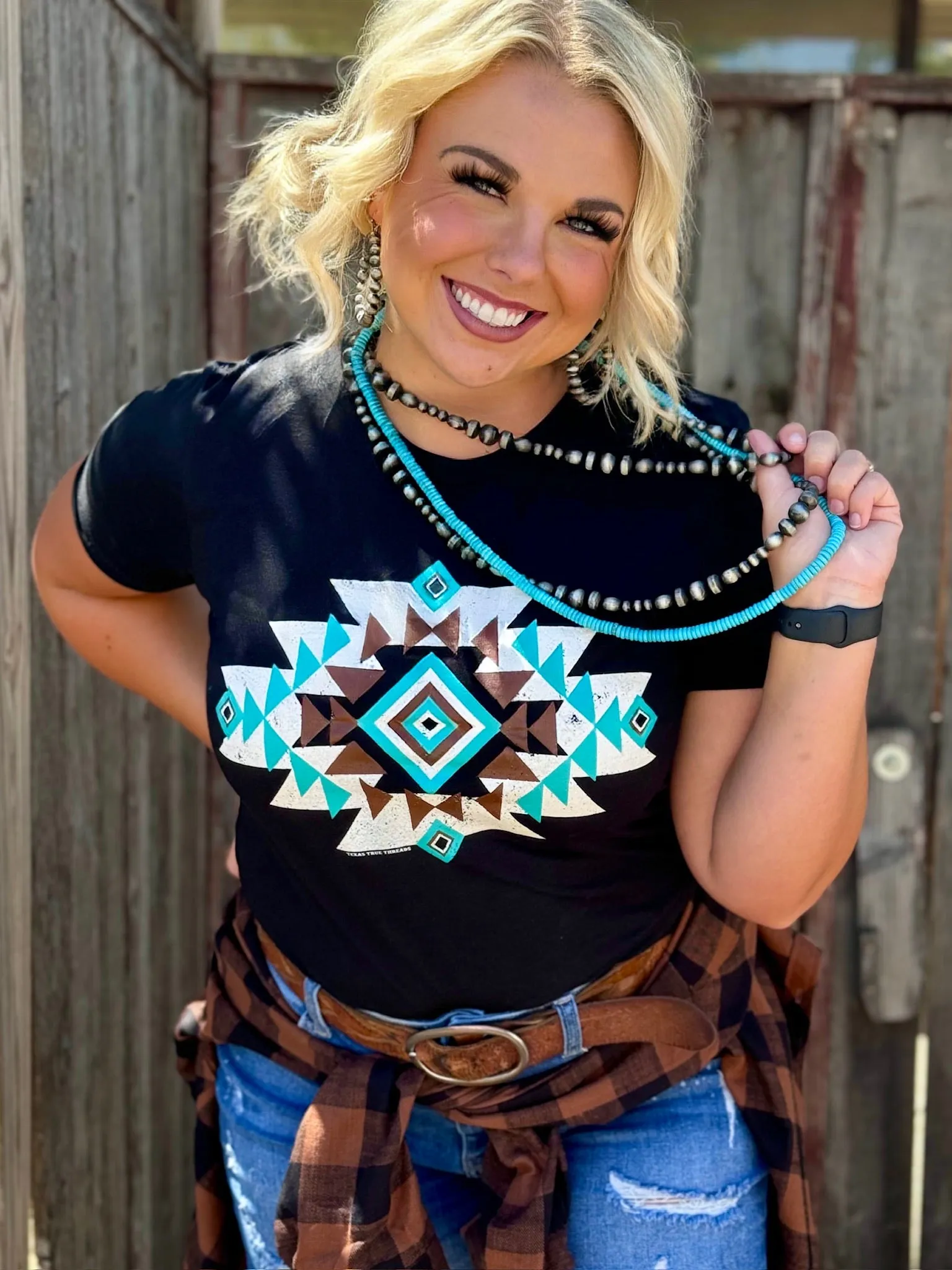 Kearstin Aztec Tee by Texas True Threads