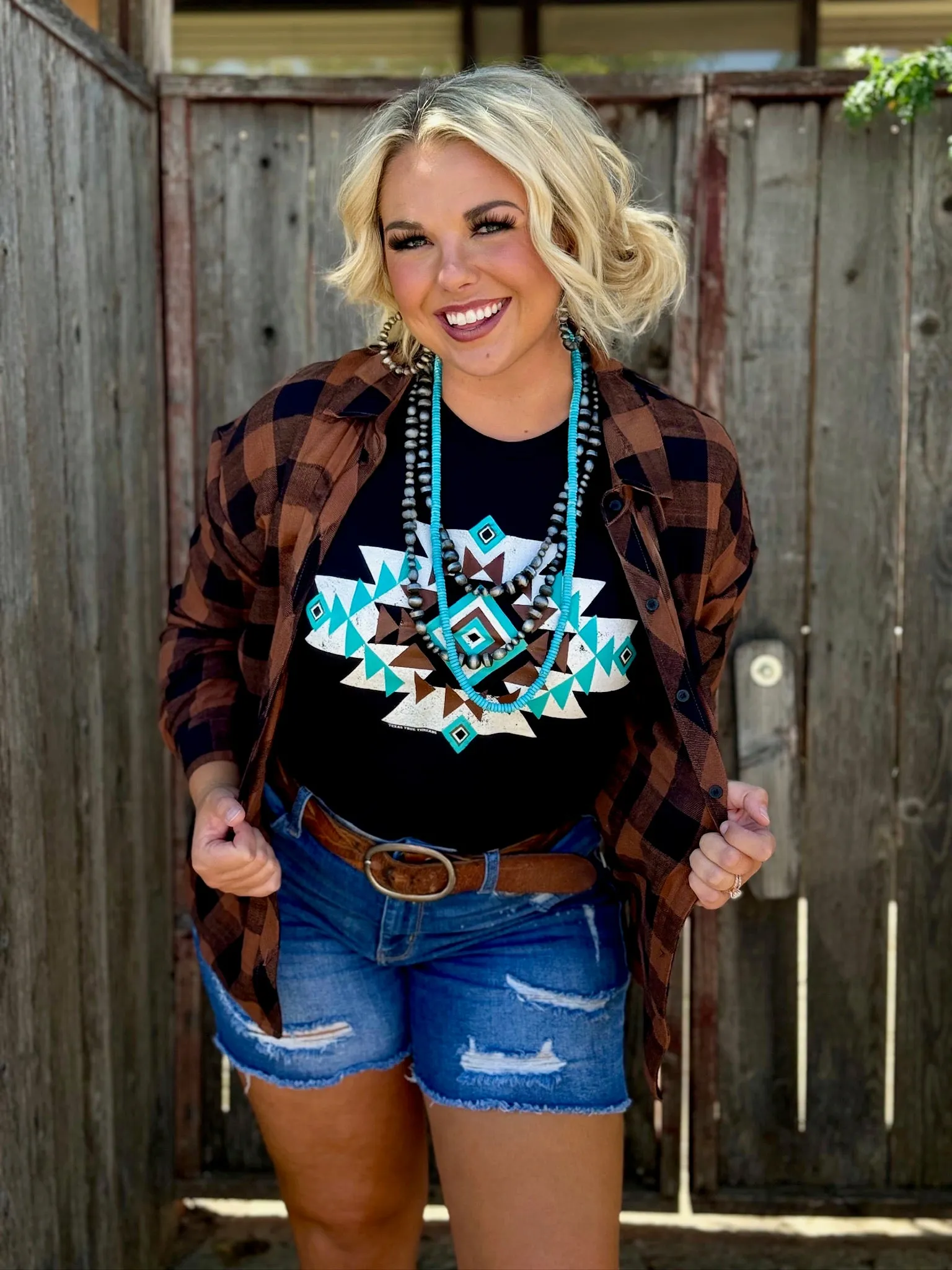 Kearstin Aztec Tee by Texas True Threads