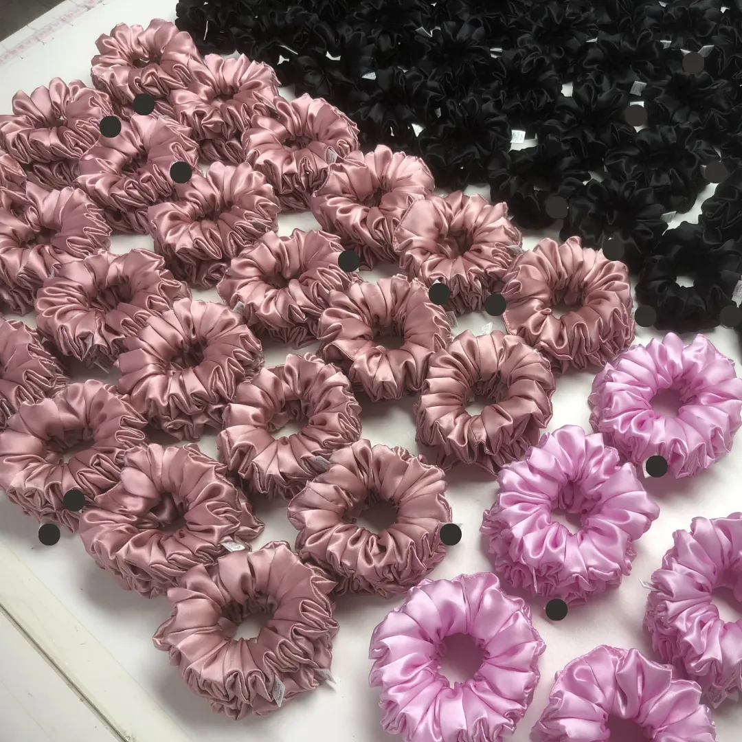 Large Fluffy Silk Scrunchie Custom Wholesale