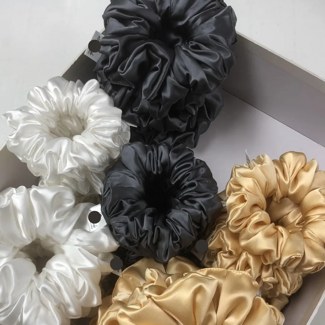 Large Fluffy Silk Scrunchie Custom Wholesale