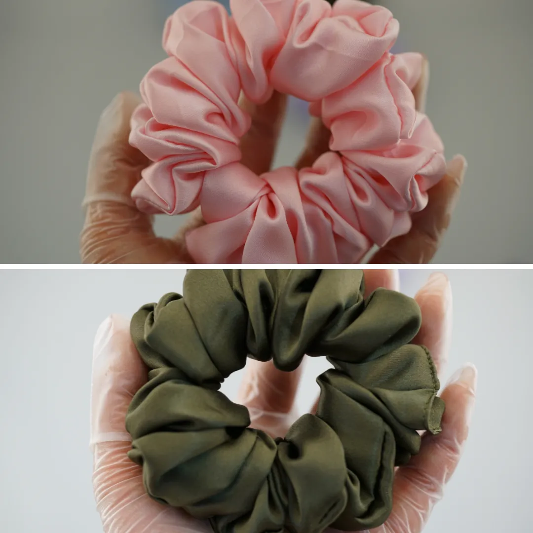 Large Fluffy Silk Scrunchie Custom Wholesale