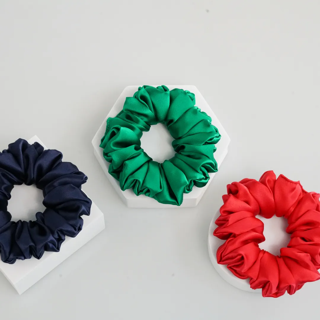 Large Fluffy Silk Scrunchie Custom Wholesale