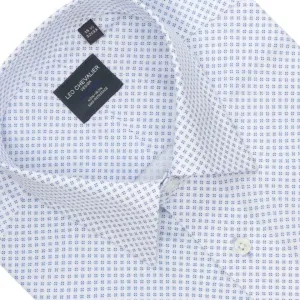 Light Blue Print Non-Iron Dress Shirts for Men