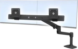 Lx Desk Dual Direct Arm Matte Black