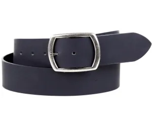 Matte Black Wide Leather Belt