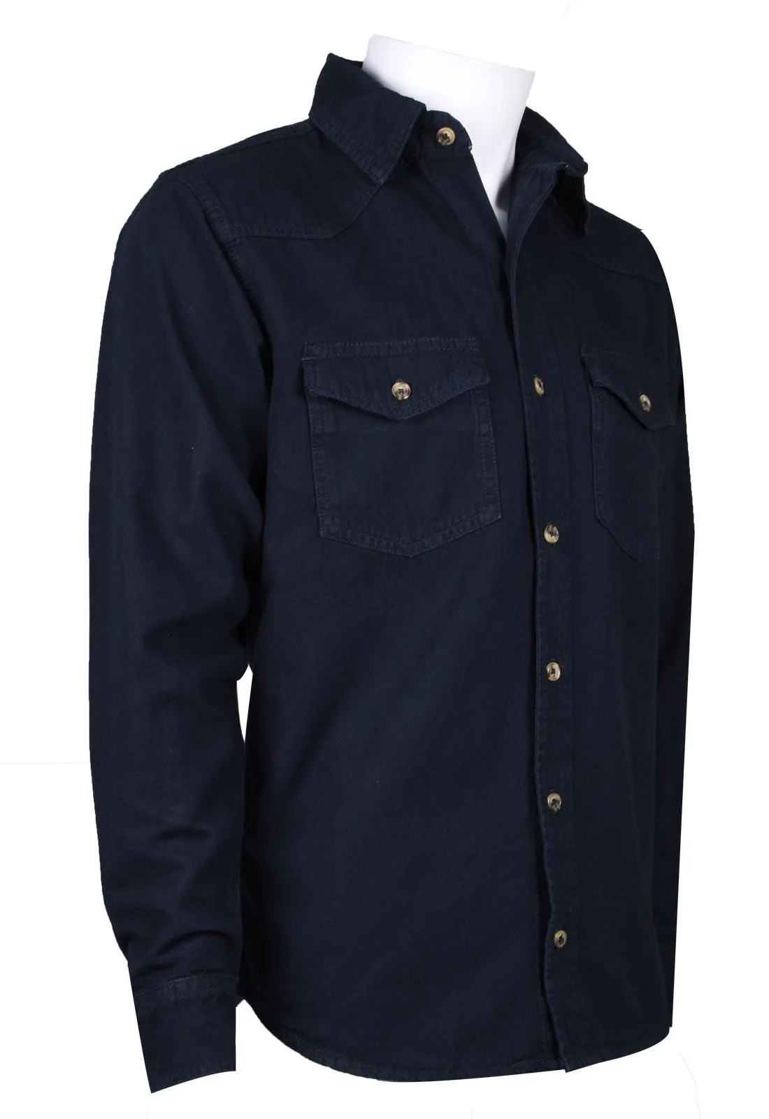 Mens Cotton Denim Long Sleeve Shirt