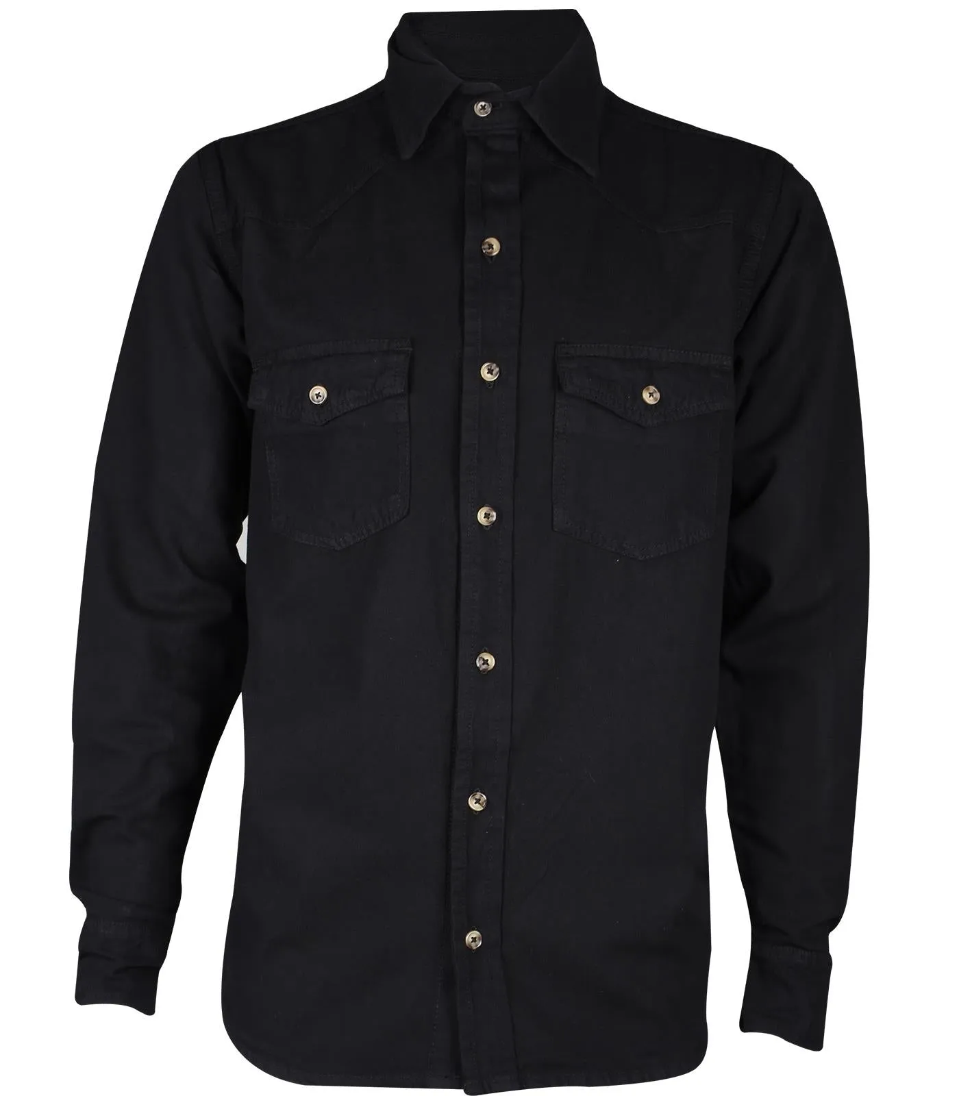 Mens Cotton Denim Long Sleeve Shirt