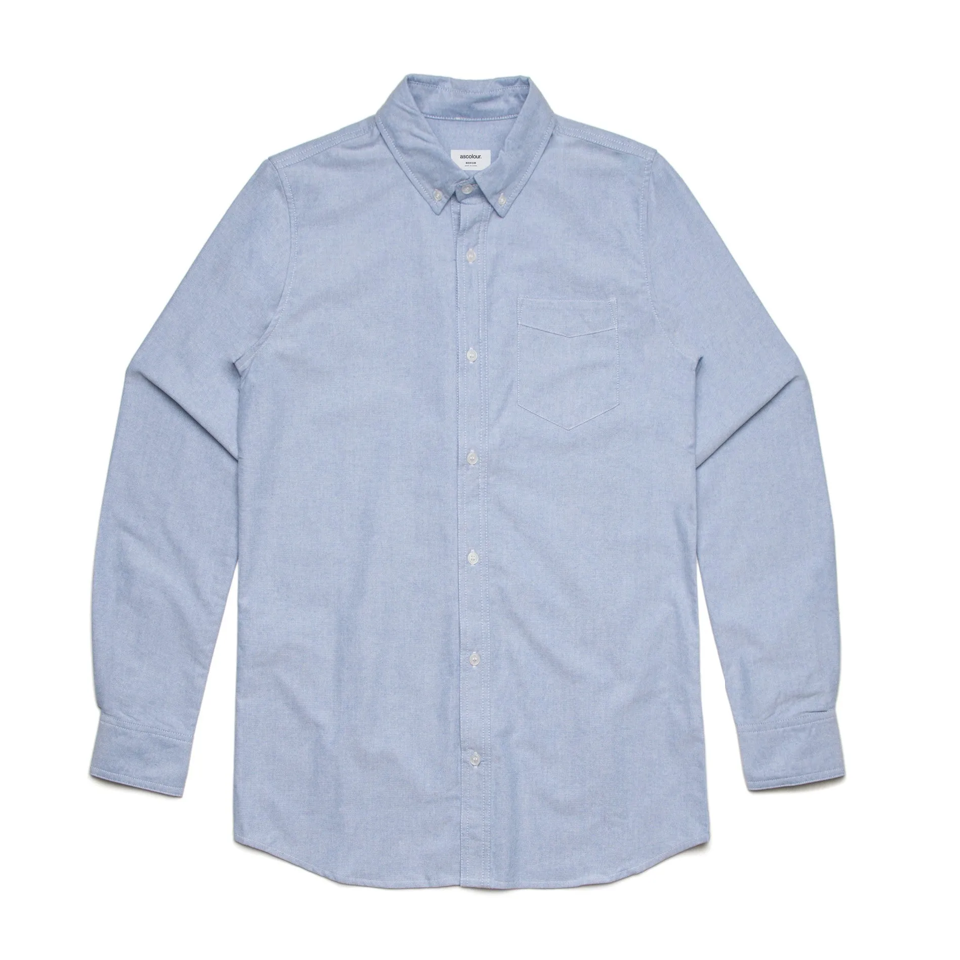 Mens Oxford Long Sleeve Shirt - AS Colour