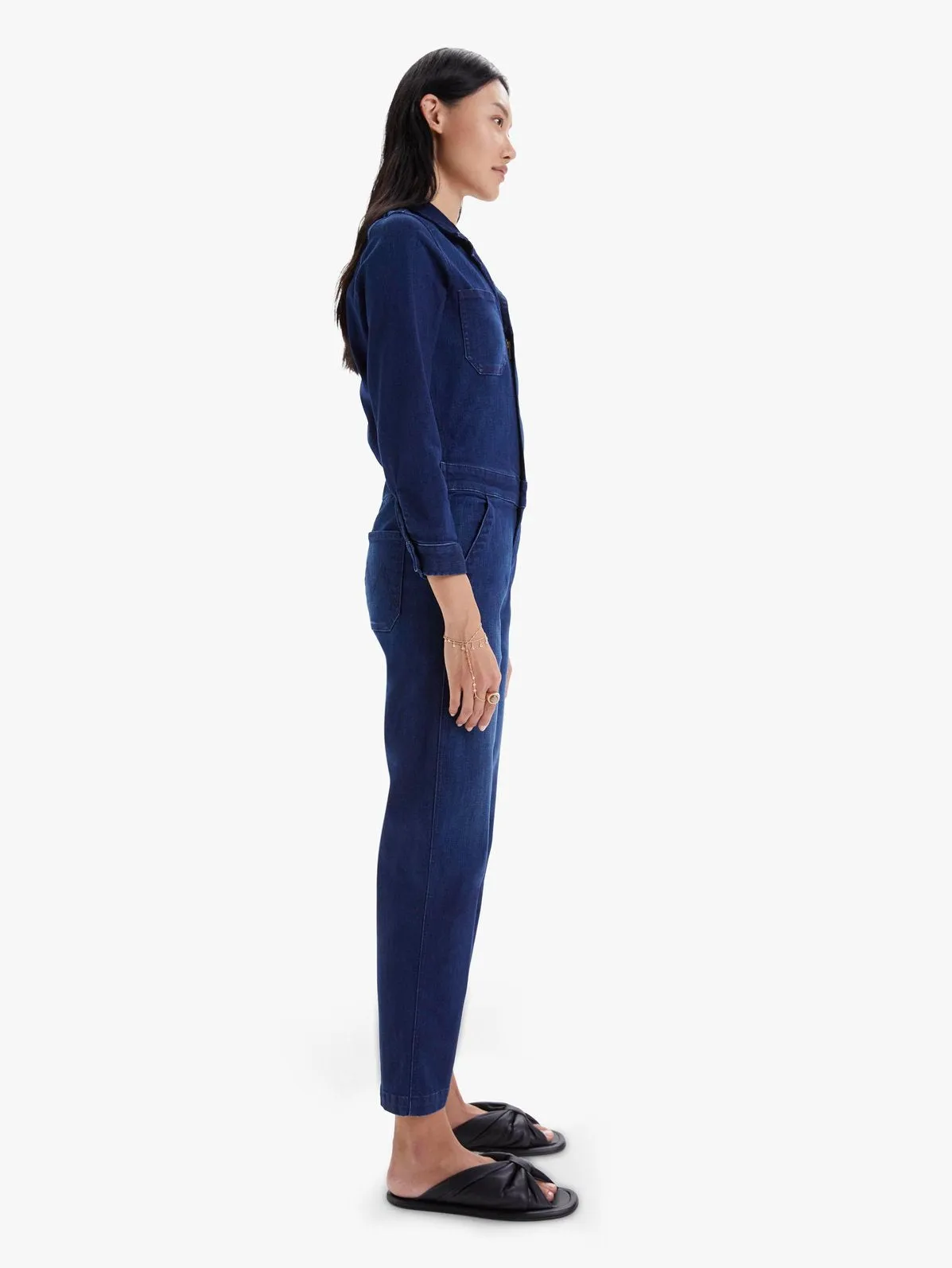 Mother - The Half Spring Take-Off Ankle Jumpsuit in Cross Your Fingers