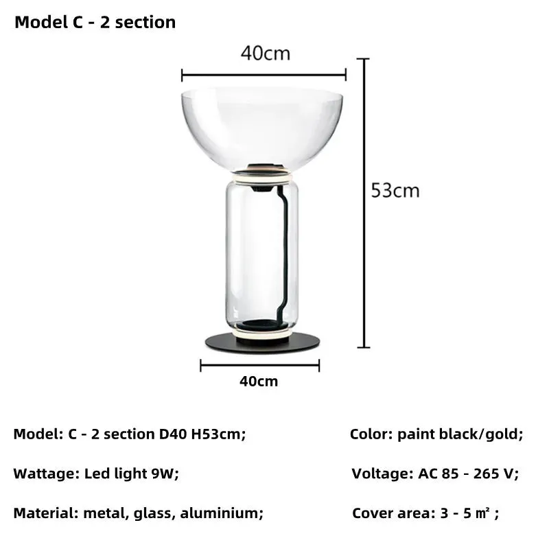 Noctambule Table/Floor Cone 1-4 High Cylinder Bowl Big Base