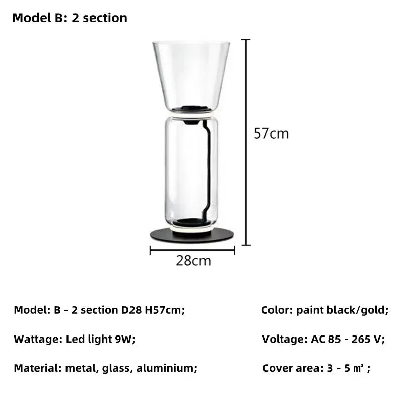 Noctambule Table/Floor Cone 1-4 High Cylinder Bowl Big Base