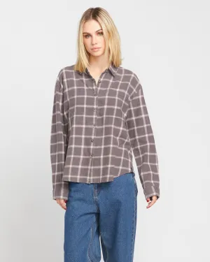 Plaid To Meet U 2 Long Sleeve Shirt - Dark Grey