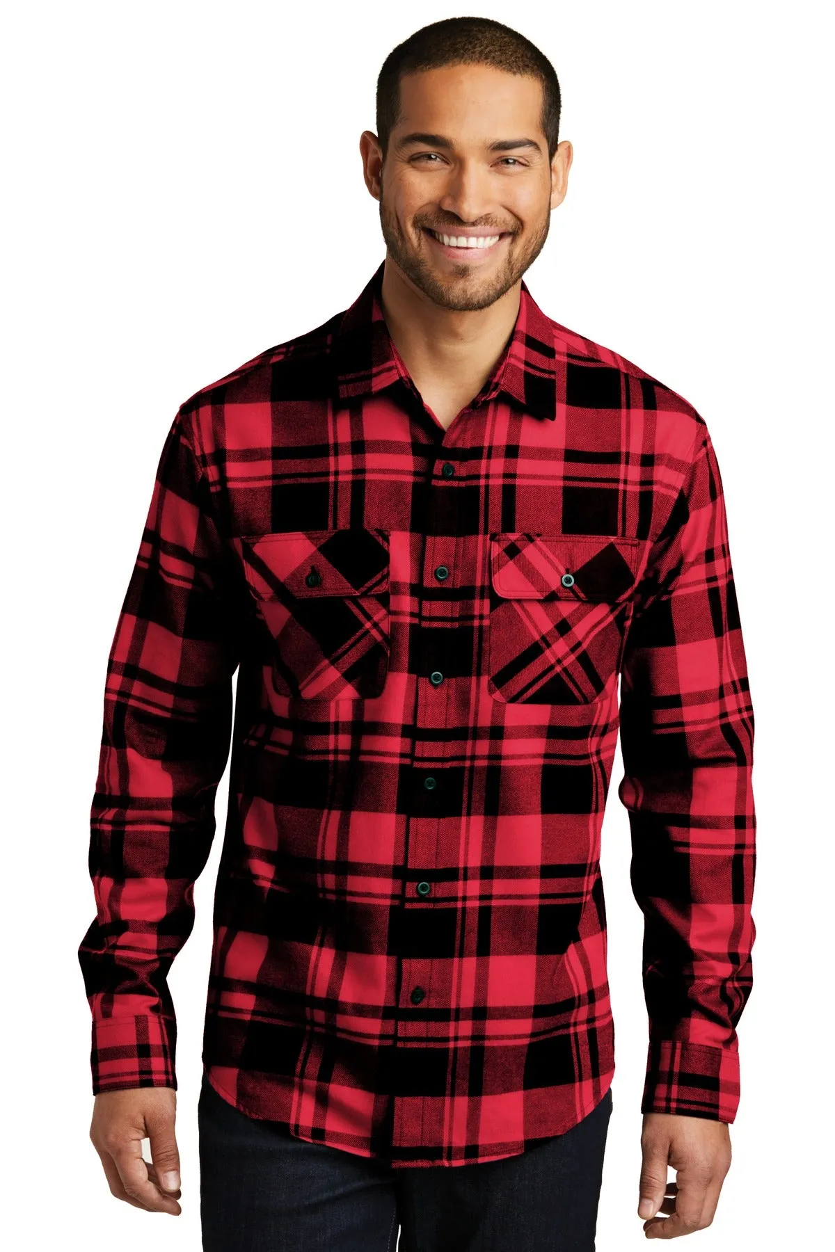 Port Authority® Plaid Flannel Shirt. W668