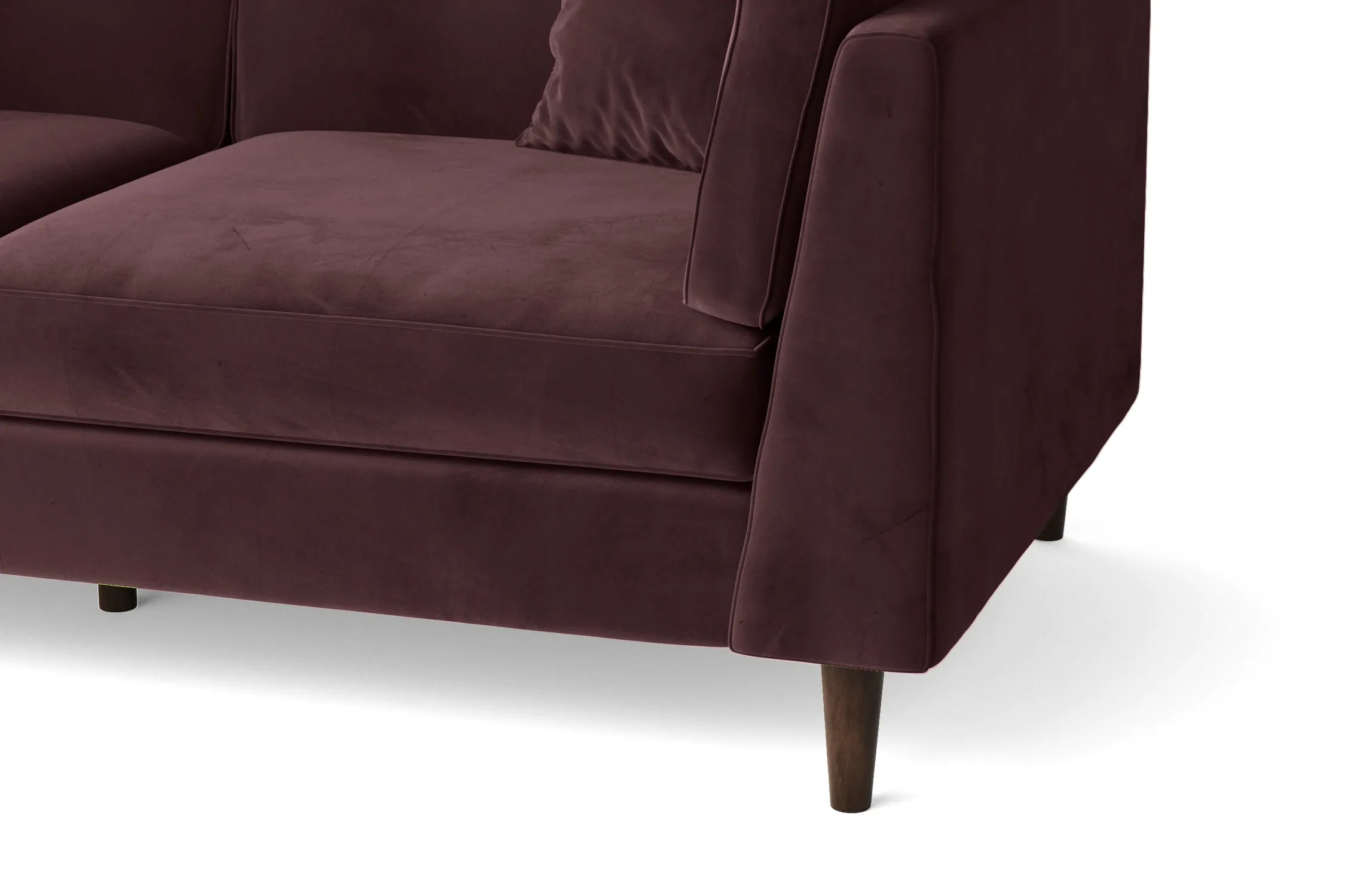 Ragusa 3 Seater Sofa Grape Velvet