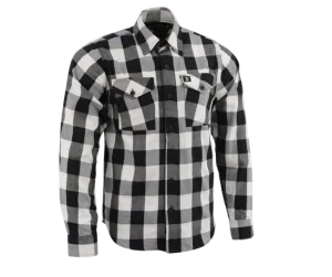 Revolution Gear Plaid Black and White Flannel Shirt