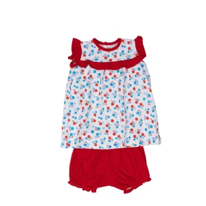 RWB Floral Bloomer Set