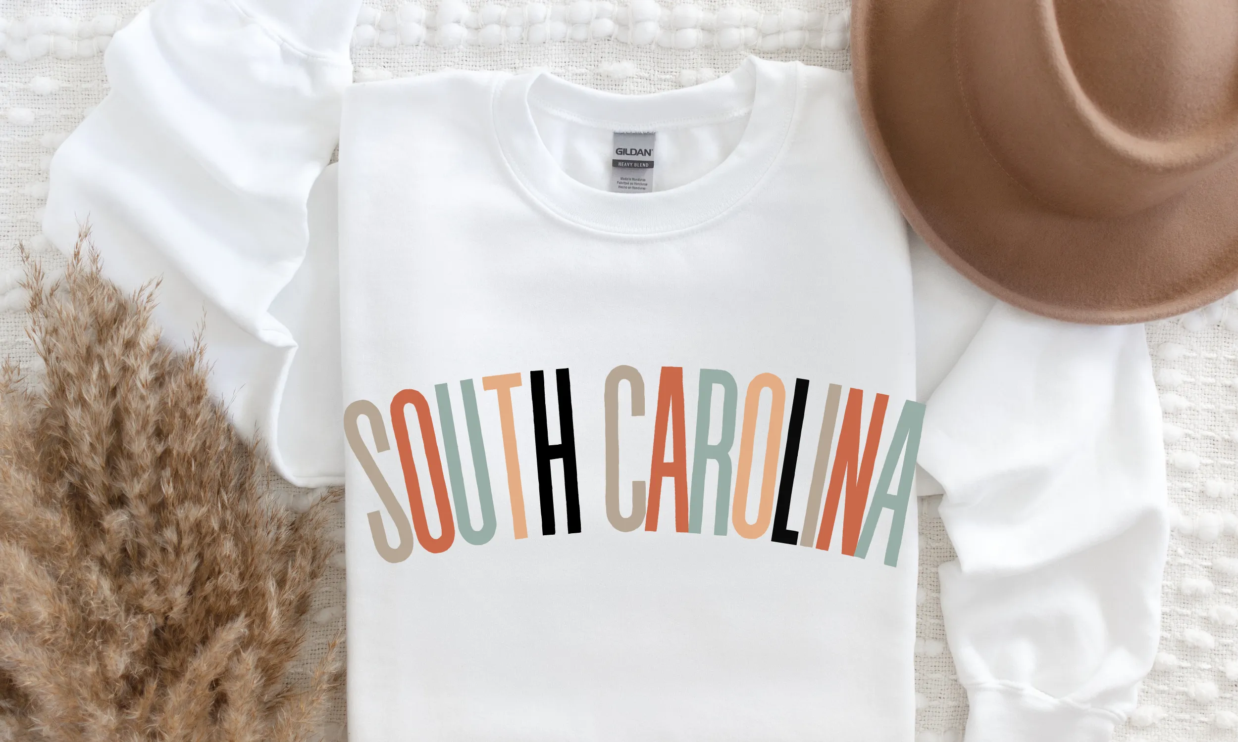 South Carolina Crewneck Sweatshirt Women's Spring Trendy State Gift Pastel Pullover Black Ash White Gift for Her SC Gift