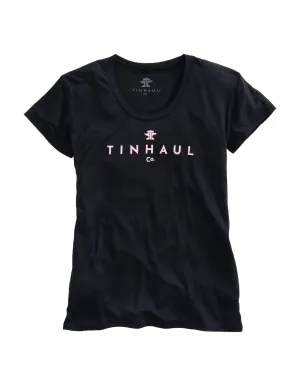 Tin Haul Womens Black Poly/Rayon Anvil and Hammer S/S T-Shirt