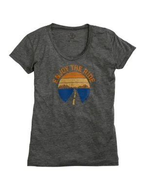 Tin Haul Womens Grey Enjoy the Ride S/S T-Shirt