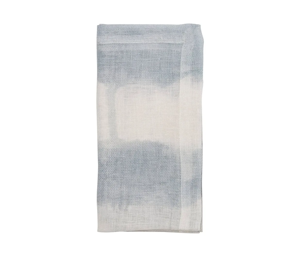 Watercolor Stripe Napkin in White Blue & Gray Set of 4 by Kim Seybert