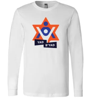 Yad B'Yad Bella Canvas Long Sleeve White T-Shirt