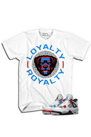 ZCL Loyalty-Royalty  “What The” Jordan 4 HookUp  Tee (White)